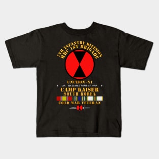 HHC 1st Brigade - 7th ID - Camp Kaiser Korea - Unchon-Ni Kids T-Shirt